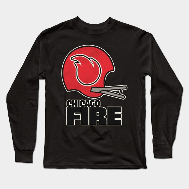 Defunct Chicago Fire Football Team Long Sleeve T-Shirt by Defunctland